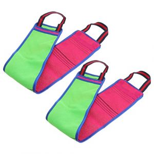 FRCOLOR 2 Pièces Bande de traction double face linge de bain exfoliant exfoliants eponge exfoliante éponge exfoliante serviette de pratique lingette de bain pratique Rayonne (Laners, neuf)