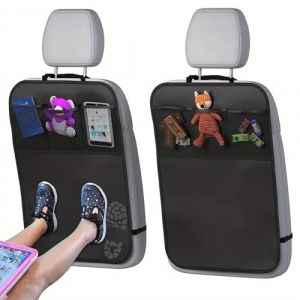 PIWOSGOL 2 Pi&egrave;ce Organisateur Voiture, Organiseur De Voiture Enfant, Rangement Siege Voiture, Rangement Voiture Enfant, Nti-Coup De Pied Imperm&eacute;able, Organiseur Voiture Siege Avec 3 Poches (ASSUNTOS ESPELHADOS - UNIPESSOAL LDA., neuf)