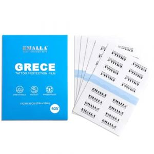 GRECE Matt 15x10Cm Pansement Tatouage Waterproof 10Pcs Seconde Peau Tatouage Protection Tattoo Second Skin Tattoo Bandage Film Proteg Tatouages (Unihubt, neuf)