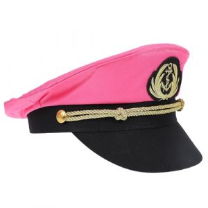 OUNONA Chapeau Marin Brodé Coton pour Adultes Casquette Capitaine Confortable et Respirante pour Fête Nautique et Déguisement (Gustell, neuf)