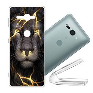 vingarshern Coque Sony Xperia XZ2 Compact Housse Cover Anti Choc Protection,Ultra Fine Bumper Case &Eacute;tui Sony Xperia XZ2 Compact Coque en Silicone Souple Back Couverture,Lion/02P (YOUKARSHERN, neuf)