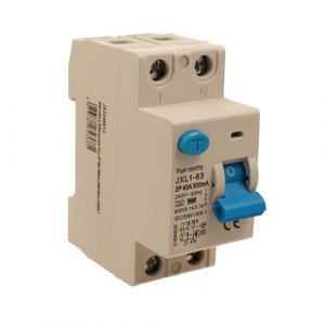 RCCB Interrupteur différentiel pur type F 40A, 1P+N, 2 modules DIN, 300mA, 6000A, AC 230V, IP20 (A2ZWORLD-FR, neuf)
