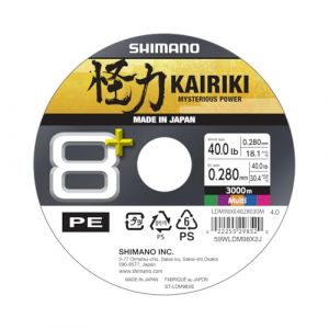 Line Kairiki 8+ - 3000m 0.28mm 31.9kg Multi C. (Mister Shopping 2.0, neuf)