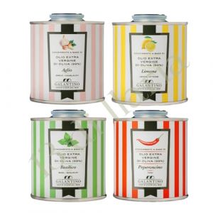 Coffret 4x100 ml Huiles d’Olive Vierge Extra Aromatisées | 99% EVOO des Pouilles | Ail, Citron, Basilic et Piment | Assaisonnement Gourmet Italien, Artisanal | 100% Naturel • 13 di Ilaria (13 di Ilaria, neuf)