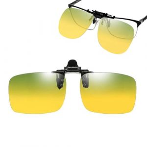 Lunettes de Conduite de Nuit Polaris&eacute;es &agrave; Clipser pour Homme et Femme, Lunettes de Conduite de Nuit, Minimisent Efficacement l'&Eacute;blouissement des Phares Venant en Sens Inverse (LMINGMING, neuf)