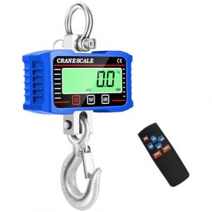 Memows Balance Suspendue &Eacute;lectronique 2000KG, Industrielle &agrave; Grue Num&eacute;rique Avec T&eacute;l&eacute;commande et Ecran LCD, Dynamom&eacute;trique Peson Electronique de Haute Pr&eacute;cision, Bleu (Memows, neuf)