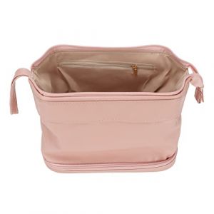 Vomeko Trousse de maquillage pour femme, grande trousse de maquillage, trousse de maquillage rose double couche, pochette de maquillage, trousse de toilette en cuir PU pour les (ziyangyang, neuf)