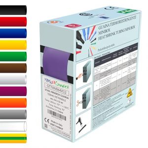 MarketConnect® Gaine Thermorétractable Ø 16 mm, L 6mt • VIOLET • MINIBOX 2:1 BIG (MARKETCONNECT, neuf)