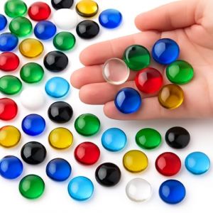 ARUK Galets en Verre Color&eacute;s 955g &ndash; Env. 180 Pi&egrave;ces 17&ndash;20mm &ndash; Petit Cailloux D&eacute;coratifs pour Vase, Aquarium & Jardin &ndash; Colored Pebbles Bleu Vert Rouge &ndash; Galets Cristal & Billes de Verre D&eacute;coration (arsuk, neuf)