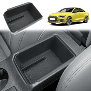 GAFAT Compatible avec Audi A3 8Y Sportback 2020-2024 2025 Boîte de Rangement pour Console Centrale, A3 8Y Facelift Accoudoir A3 Sportback 2025 Organisateur Plateau, A3 8Y Accessoires (GAFAT(EU), neuf)