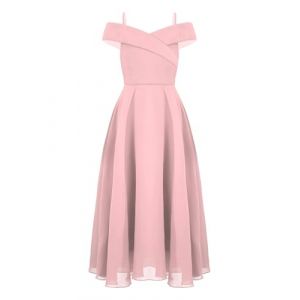 Riismen Longue Robe De Soir&eacute;e Cocktail Enfant Fille Robe De C&eacute;r&eacute;monie Bapt&ecirc;me Mariage Tenue Demoiselle d'honneur Princesse Rose 9-10 Ans (Riismen, neuf)