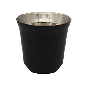 Abcsea 1 Pi&egrave;ce Tasses &agrave; Expresso, Tasse &agrave; Caf&eacute; en Acier Inoxydable, Tasse &agrave; Caf&eacute; Double Paroi, Noir 80ml (Abcsea EU, neuf)