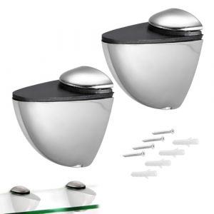 DHWEKU 2 PCS support tablette bois，support etagere invisible，support etagere murale，glasablage，Support de Tablette en Verre, Support pour étagères en bois/Verre d'une épaisseur de 3 à 14 mm (DHXMYGS, neuf)