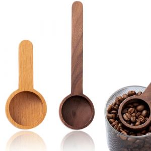 Cuillère à café en bois en noyer, 2 pièces Cuillère à Café, Cuillère en bois, Cuillère à Doser Graduée pour Café Moulu, Cuillère doseuse à café pour moka, accessoires de cuisine pour la maison (ZHAO DAN DE DIAN, neuf)