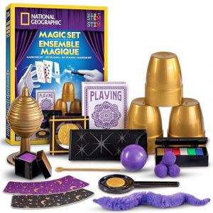 NATIONAL GEOGRAPHIC Coffret de Magie pour Enfants - 45 Tours de Magie avec Instructions Vid&eacute;o &Eacute;tape par &Eacute;tape d&rsquo;un Magicien Professionnel, Jouets pour Filles et Gar&ccedil;ons (National Geographic Science Toys, neuf)