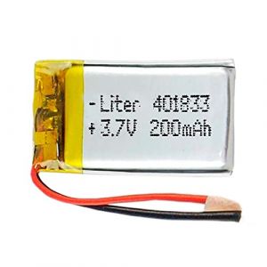 Batterie 401833 LiPo 3.7V 200mAh 0.74Wh 1S 5C Liter Energy Battery pour l'&eacute;lectronique Rechargeable T&eacute;l&eacute;phone Portable Smartwatch GPS - Ne Convient Pas &agrave; la Radiocommande 35x18x4mm (200mAh|401833) (theStock&reg;, neuf)