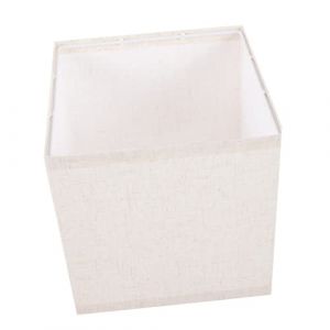 POPETPOP Abat-jour Carré En Tissu Et Métal Beige, Housse De Lampe De Table, Remplacement Pour Lampadaire, Décoration Intérieure, Taille 20x20x20 Cm, Utilisation Polyvalente Pour Maison Et Bureau (Unicepet, neuf)