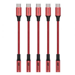 MOSWAG Adaptateur de Prise de Casque &agrave; 3,5mm, Adaptateur &Eacute;couteur USB C Jack 3.5mm en Nylon, Adaptateur Jack USB Type C avec DAC pour Samsung Galaxy s24 22 S20 Ultra S20, Pixel 4 3 2 XL, iPad Pro (zuyuk, neuf)
