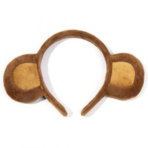 UNTERING Bandeaux bananes dr&ocirc;les Cartoon Animal Singe Hairband Party Performances Headwear Headwear Th&egrave;me Costume Accessoires Cheveux Oreilles de Singe Bandeaux pour se laver le visage (BAOLIN-WENJU, neuf)