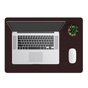 ZBRANDS Sous Main Bureau en Cuir PU avec Protection Antidérapante - Tapis de Bureau Imperméable pour l'Ordinateur - Tapis de Souris Grand - Protège Bureau - 61 cm x 43 cm (Marron) (love-home-, neuf)