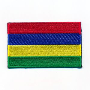 Maurice Rodrigues 1018 B Écusson thermocollant 60 x 35 mm Port Louis drapeau (hegibaer, neuf)