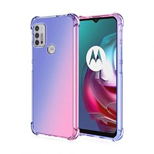 HONLEN Coque pour Motorola Moto g10 / G20 / G30 &Eacute;tui, (6.5" inches) Transparente D&eacute;grad&eacute;e TPU Silicone Quatre Coins Renfort d'angle Case (HONLEN, neuf)