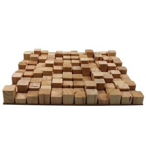 ua acoustics Diffuseur acoustique en bois &laquo;SKYLINE&raquo; &ndash; 50 x 50 cm | 2D QRD | Panneau d'art mural en bois (&eacute;paisseur 55 mm, Skyline) (ATB-SOUND, neuf)