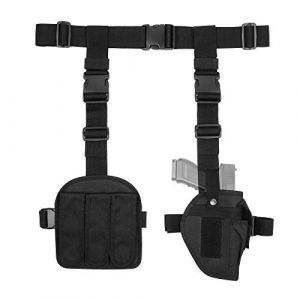 Gexgune Tactical Drop Leg Holster Set avec Ceinture Tactique Porte-Pistolet réglable Airsoft Military Holster Holster Bag Utility Pocket (Aeryoyo FR, neuf)