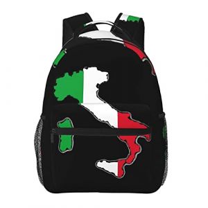 Sac à dos drapeau italien pour voyage, randonnée, camping, sac à dos pour homme et femme, Drapeau Italie 07, taille unique (yichangshisanzexushangmaoyouxiangongsi, neuf)