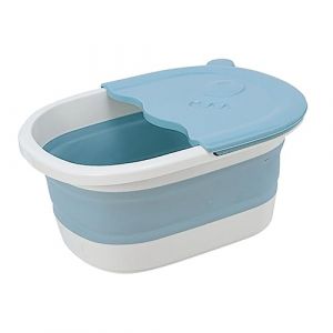 DINHEAROM Bassin De Massage Pieds Pliable Gar&ccedil;on Et Filles Bleu Lavabo Lavage Des Pieds Mat&eacute;riau S&ucirc;r Facile &agrave; Nettoyer Usage Domestique Pour Soulager La Fatigue Et Stimuler La Circulation Corporelle (XXXINCHEN, neuf)
