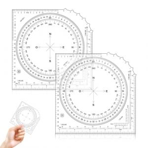 2 Pièces Cercle Rapporteur, 360 Degrés Rapporteur Règle Rapporteur en Plastique Cercle Mesure pour L' école Bureau,rapporteur,rapporteur d'angle,rapporteur circulaire 360 Degrés (guangzhouchenranshangmaoyouxiangongsi, neuf)