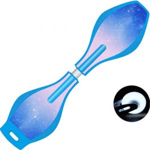 ERNAN Waveboard, Roulette de Surf pour Enfants,Waveboard Charge Max 100 kg, Planche de Castor avec Roues légères pour Enfants et Adolescent (Nebula Blue) (ERNAN STORE, neuf)