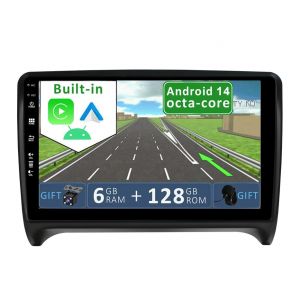 YUNTX [6GB+128GB] Android 15 2 Din Autoradio pour Au.di TT MK2 8J(2006-2012)-[Int&eacute;gr&eacute; CarPlay/Android Auto/DSP/GPS]-IPS 2.5D 9" &Eacute;cran tactile-Cam&eacute;ra+MIC-DAB/Bluetooth 5.0/MirrorLink/Commande au Volant (flyyun, neuf)
