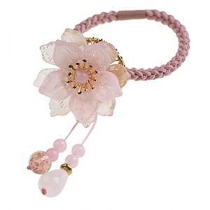 Chouchou Elastique Cheveux T&ecirc;te Rose Corde Attach&eacute;e Cheveux Style R&eacute;tro Queue De Cheval Gland Anneau Accessoires Durable Accessoires (SANGE PIFADIAN, neuf)