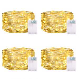 5M 50 LEDs Guirlande Lumineuse, Guirlande lumineuse LED Batterie avec Minuterie pour les F&ecirc;tes de No&euml;l, le Mariage, la F&ecirc;te D&eacute;cor de Votre Chambre et Jardin (GZ MingAo, neuf)