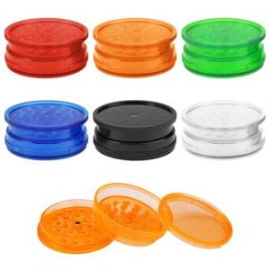 6 Pi&egrave;ces 60mm Moulin &agrave; Herbes Multicolore Plastique, Broyeur &agrave; Herbes avec Dents Requin, Grinder en Plastique avec Couvercle Magn&eacute;tique, Broyeur &Eacute;pices Petit, pour les &Eacute;pices, caf&eacute; moulu (ZHENGSHENG-U, neuf)