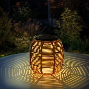 Lanterne Solaire Exterieur Jardin, Suspendues/Debout Lanterne Solaire en Rotin, Lampes Solaires pour Patio, Cour, Terrasse, Balcon (Lizontstre, neuf)