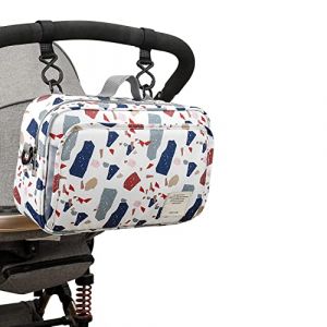 LICHENGTAI Sac de Rangement pour Poussette, Organisateur Poussette Poussette Tasse Diaper Sac de Rangement, Organiseur de Poussette Grande Capacité pour Couche Langer Jouets Sac de Rangement (Okssud, neuf)