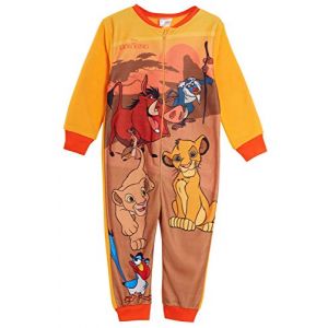 Disney Lion King, Pyjama Simba en polaire pour enfant Le Roi Lion, Combinaison pour gar&ccedil;on ou filles, Orange, 2-3 ans (GladRags Online, neuf)
