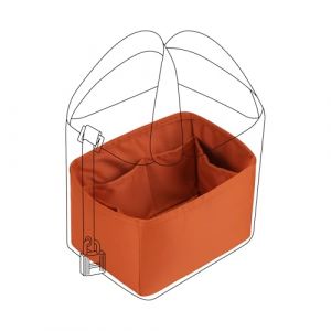 DGAZ Soie Organisateur de sac &agrave; main pour Herm&egrave;s Picotin 18/22, Organisateur de sac &agrave; main soyeux et lisse, Organisateur de sac &agrave; main et de fourre-tout de luxe (PC18, Feu Orange) (DGAZ fr.Store, neuf)