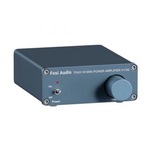 Fosi Audio V1.0G Amplificateur Audio 2 Canaux, 50 W x 2 Mini Amplificateur Stéréo Hi-Fi, Amplificateur de Puissance TPA3116 Intégré Classe D avec Contrôle pour Home Cinéma (Fosi Audio Factory, neuf)