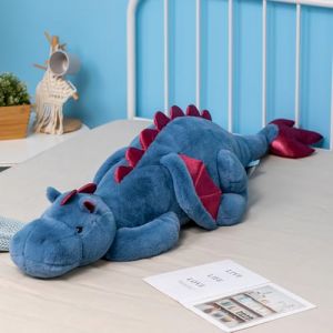 Ololele Dragon en peluche lesté 90 cm, 2,3 kg, jouet en peluche pour enfants, rose, blanc, vert et bleu disponible. Dragon en peluche très mignon (OLOLELE, neuf)