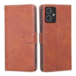 RankOne Coque pour Motorola Moto g54 / Motorola Moto g54 Power (6.5" inches), Coque Etui Protection Housse Premium en Cuir PU - Marron (Rankone, neuf)