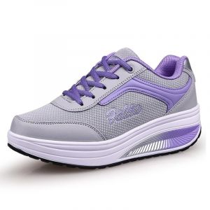 Femmes Minceur Chaussures Marche Baskets Aptitude Wedges Plateforme Chaussures Sneakers 39 EU,Violet (QZBAOSHU, neuf)