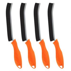 TQRR 4 Pièces Brosse Nettoyage Salle de Bain - Brosse à Joint Carrelage Poil Dur pour Cuisine et Fenêtre Éviers Toilettes WC Baignoire Carrelage Sol (4, Orange) (TQRR-FR, neuf)