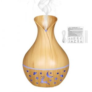 Diffuseur D'huiles Essentielles, 200ml Arôme Diffuseur, Diffuseur D'Huiles Essentielles Electrique Diffuseur D'Arômes À Humidificateurs D'Huiles Essentielles Silencieux avec Câble USB, LED Couleurs (xiangking, neuf)