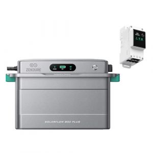 Zendure SolarFlow 800 Plus - Centrale Balcon 1920Wh, Onduleur de Balcon 800W, 1500W Entr&eacute;e Solaire, Batterie LFP 48V Extensible 11.52kWh, Gestionnaire IA ZENKI, Plug & Play, IP65 (SF800 Plus+ 3CT) (Zendure_Europe, neuf)