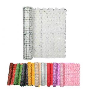 G&eacute;n&eacute;rique Haie Artificielle Mur Vegetal Artificiel Exterieur 50cm 100cm 200cm 300cm Brise-Vue pour Balcon Et Cl&ocirc;ture Ext&eacute;rieure 100 Pcs Serre Cable Plastique(Blanc,100x100cm/3.3x3.3ft) (HLLMYGS, neuf)