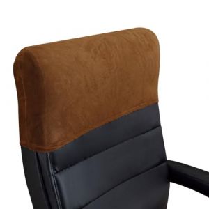 Housse extensible pour appui-t&ecirc;te de chaise de bureau &ndash; Protecteur de dossier &eacute;lastique minimaliste &eacute;pais et doux de couleur unie, housse pour chaise d'ordinateur de bureau haute avec dossier haut (YXMY88, neuf)