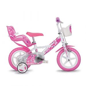Vélo pour fille Dino Bikes Little Heart Taille 12" - 14" - 16" (Jante 12 Pouces) (TENOBIKE SHOP ITALIA, neuf)